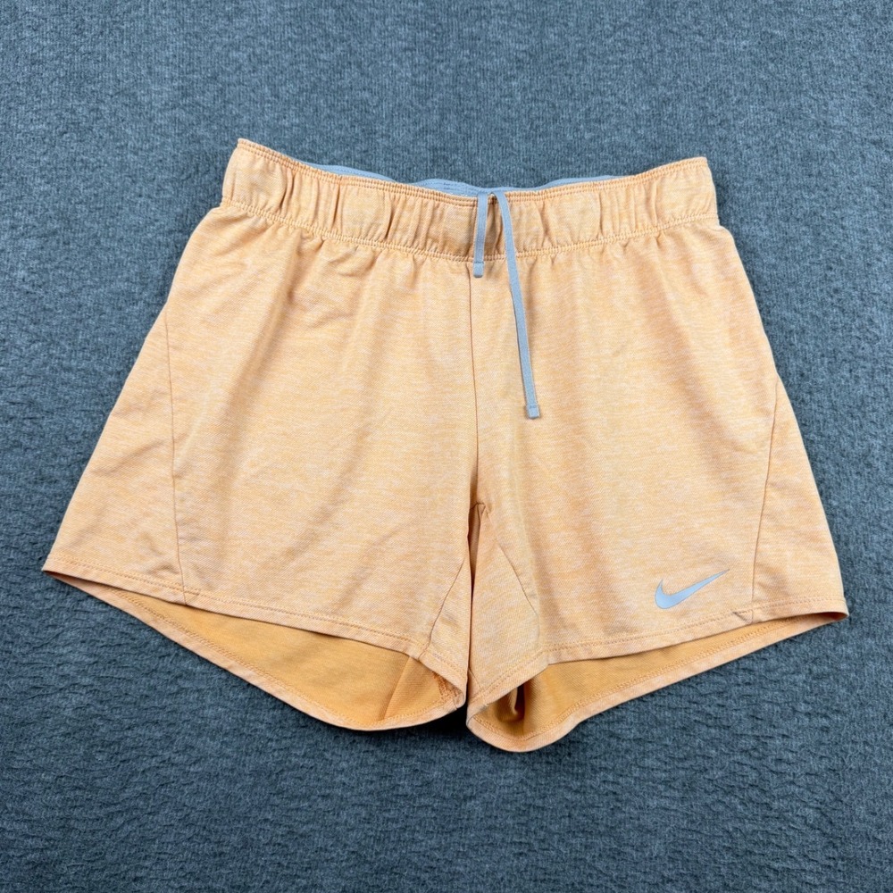 Nike Dri-FIT Women's S Small Running Shorts Orange Heathered AJ7745-833
